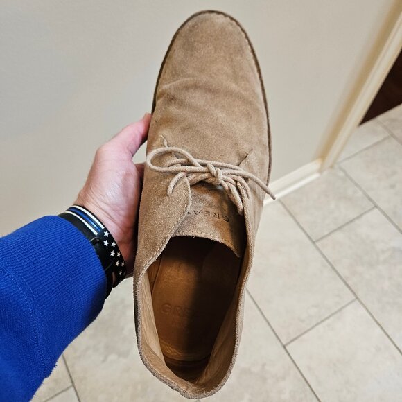 Greats Men's Suede Chukka Boots, Tan, Sz 13 - Picture 10 of 16